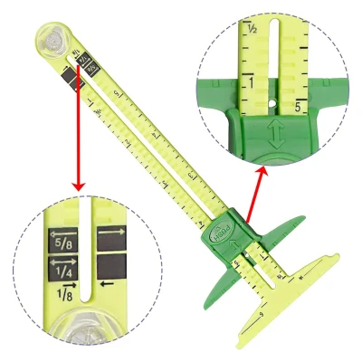 Multifunctional Patchwork Ruler- (5 in 1) Plastic